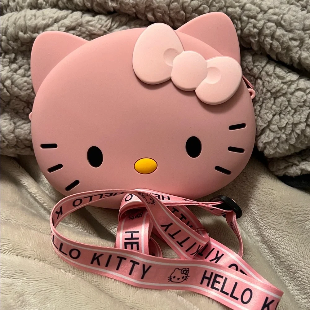 Hello Kitty Pink Large Crossbody Bag Kawaii Pink Hello Kitty Silicone